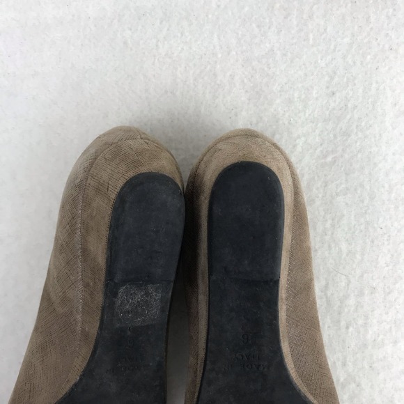 FS/NY Made in Italy Low Wedge Ballet Flats Shoes Slip-On Shimmer Taupe Size 6 - Picture 10 of 13